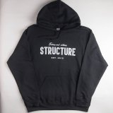 【STRUCTURE】　CLASSIC LOGO PULLOVER HOODED BLACK