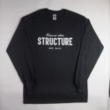 【STRUCTURE】 CLASSIC LOGO LONG SLEEVE TEE BLACK