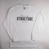 【STRUCTURE】 CLASSIC LOGO LONG SLEEVE TEE WHITE