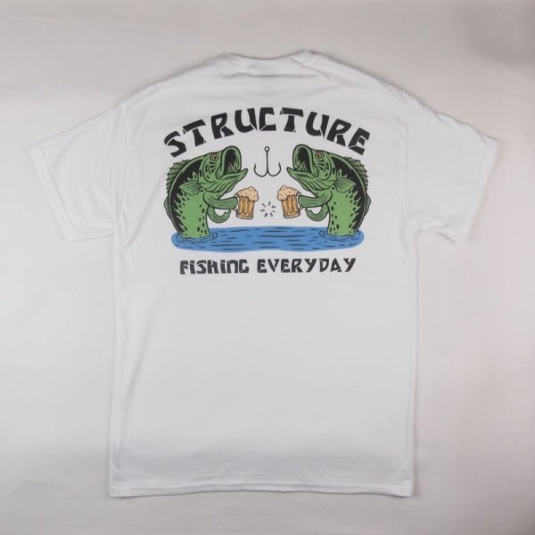 画像1: 【STRUCTURE】 FISHING EVERYDAY TEE　WHITE (1)